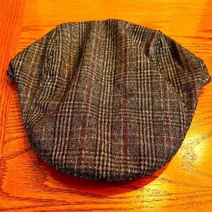 Gray and Red Plaid Cap